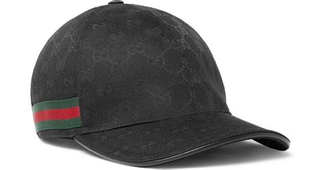 gucci canvas baseball hat black|Gucci baseball hat price.